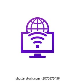 Wi-fi access to network icon