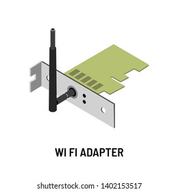 Wifi adapter antenna and microscheme isolated electronic device