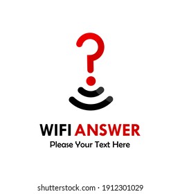 wifi with answer design logo template illustration