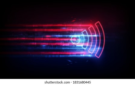 Wifi antenna for data transfer background. Free wi-fi zone symbol. beacon or data transfer cloud concept. 