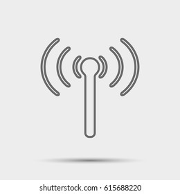 Wifi antenna icon, vector design