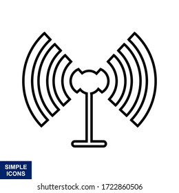 Wifi antenna signal icon. modem and router with a white background. Vector illustration