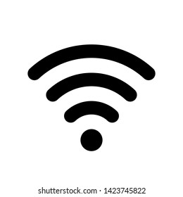 Wi-Fi or antenna symbol, icon, sign isolated on white background. Vector wlan access, wireless wifi hotspot signal sign, icon for use in the interface of various types of devices, web design and more.