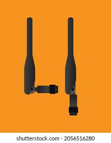 Wifi Antenna vector on screen