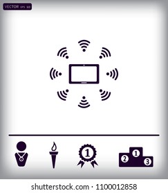 WiFi around the tablet icon