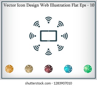 WiFi around the tablet icon