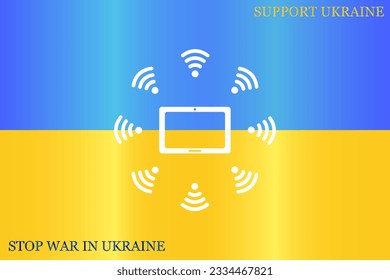 WiFi around the tablet icon