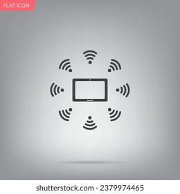 WiFi around the tablet icon