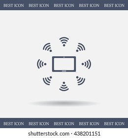 WiFi around the tablet icon