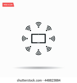 WiFi around the tablet icon