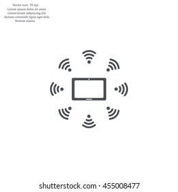 WiFi around the tablet icon