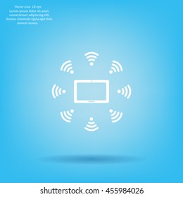 WiFi around the tablet icon