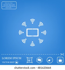 WiFi around the tablet icon