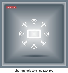 WiFi around the tablet icon