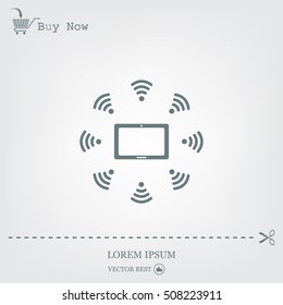 WiFi around the tablet icon