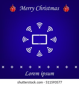 WiFi around the tablet icon