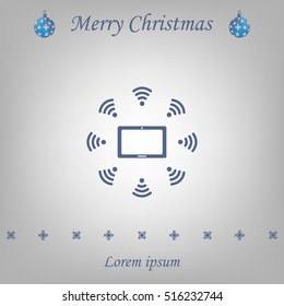 WiFi around the tablet icon