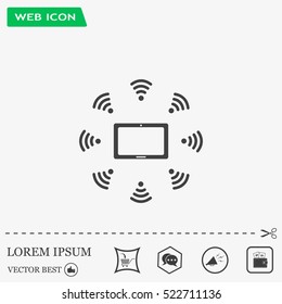WiFi around the tablet icon