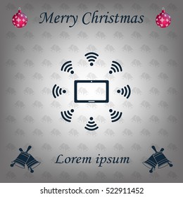 WiFi around the tablet icon