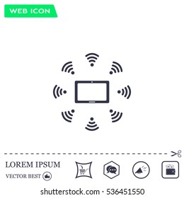 WiFi around the tablet icon