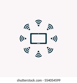 WiFi around the tablet icon