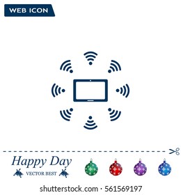 WiFi around the tablet icon