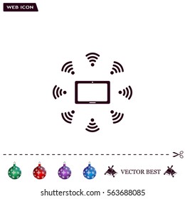 WiFi around the tablet icon