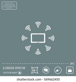 WiFi around the tablet icon