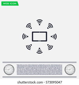 WiFi around the tablet icon