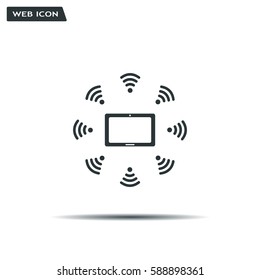 WiFi around the tablet icon