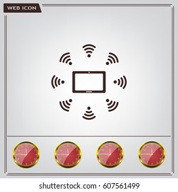 WiFi around the tablet icon