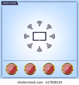 WiFi around the tablet icon
