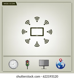 WiFi around the tablet icon