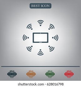 WiFi around the tablet icon