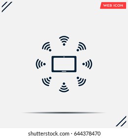 WiFi around the tablet icon