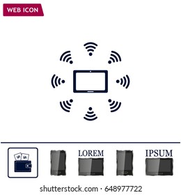 WiFi around the tablet icon