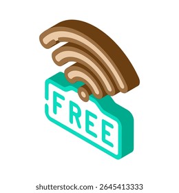 wifi available information isometric icon vector. wifi available information sign. isolated symbol illustration
