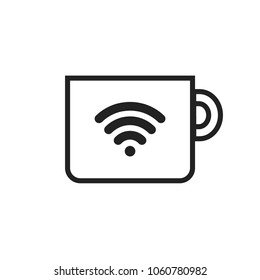 Wifi Available, Wifi Logo, Wifi Vector, We Have Wifi, Coffee Cafe, Internet Available, Internet Cafe Vector Illustration Background