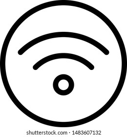 Wifi available status notification layout isolated on white background