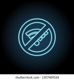Wi-fi ban, forbiddance icon. Simple thin line, outline vector of ban, prohibition, forbid icons for UI and UX, website or mobile application