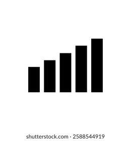 wifi bar icon vector on white background