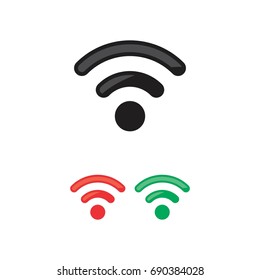 wifi black glossy vector icon