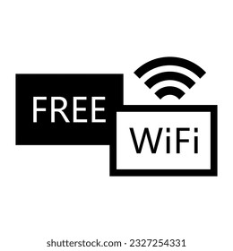 Wifi black icon. Internet connection symbol. Modern icon for apps and websites. Vector illustration isolated on white background.