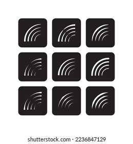 Wifi Black Icon set. Wi-Fi vector illustration.