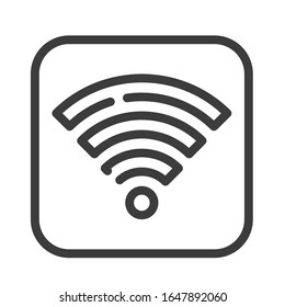 Wi-fi black line icon. Public navigation. Pictogram for web page, mobile app, promo. UI UX GUI design element. Editable stroke.