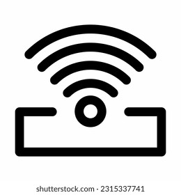 wifi black outline style icon