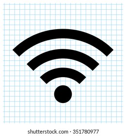 Wi-fi - black vector icon