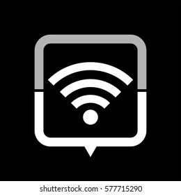 Wi-fi  - black vector icon