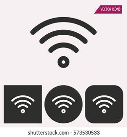 Wi-Fi - black and white icons. Vector illustration.