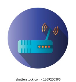 Wifi block gradient style icon design, Internet technology communication connection network wireless signal web and access theme Vector illustration